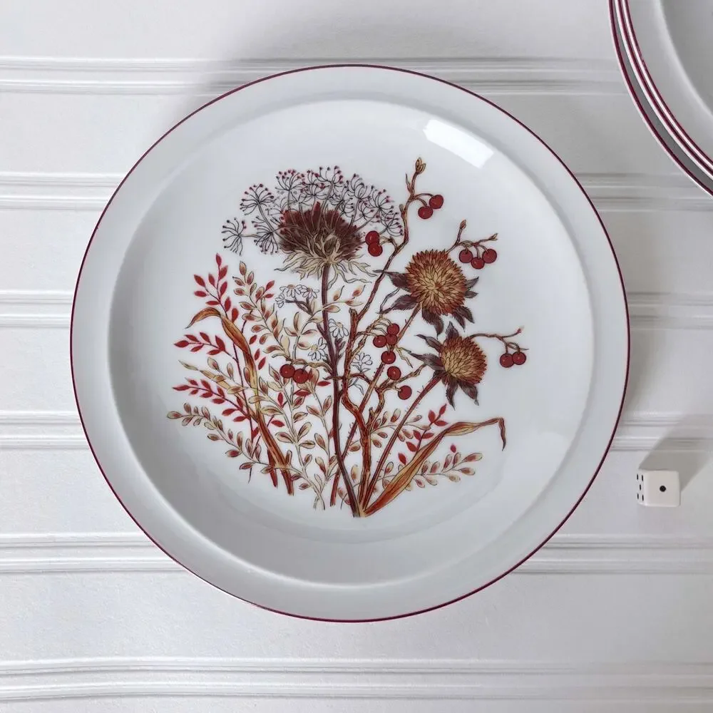 (4) Fanci Floral Collection Bramble Japan Porcelain 7.5